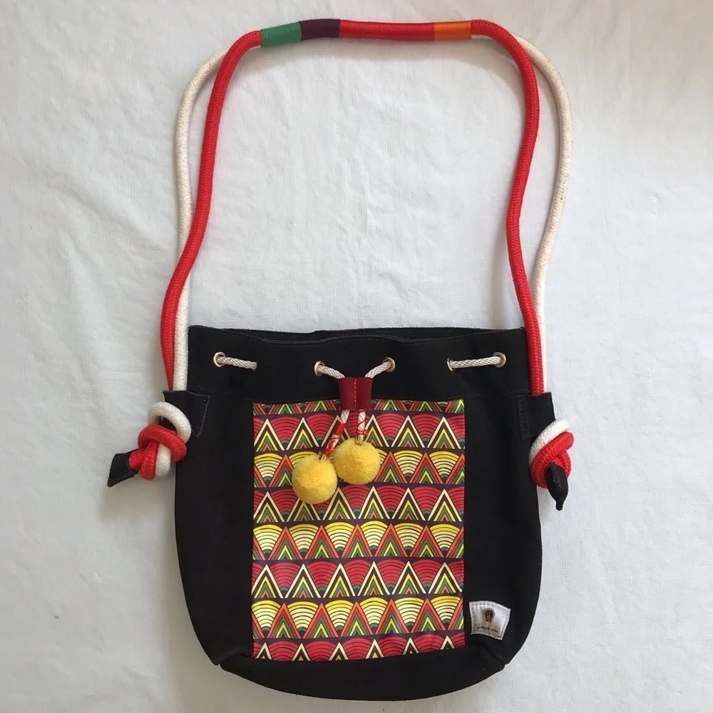 South Africa Bucket Bag Drawstring Boho Bag